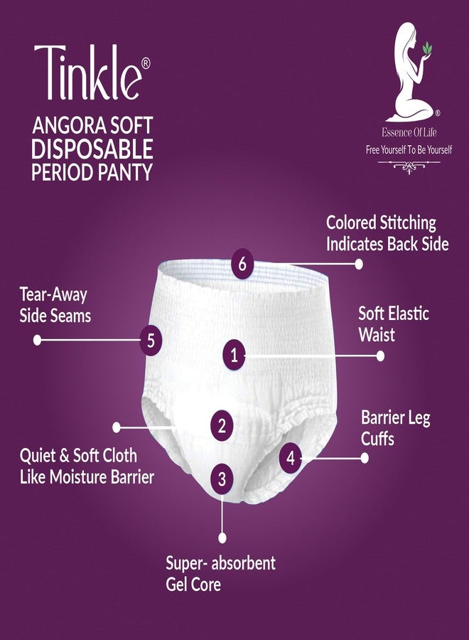 Tinkle Ultra Comfort Period Panties for Women | M-L | Pack of 10 | 360° Leak Protection | Full Coverage | 12-Hour Overnight Protection | Hight Absorbency | For Heavy Flow | Anti-Microbial | No Rashes - Image 2